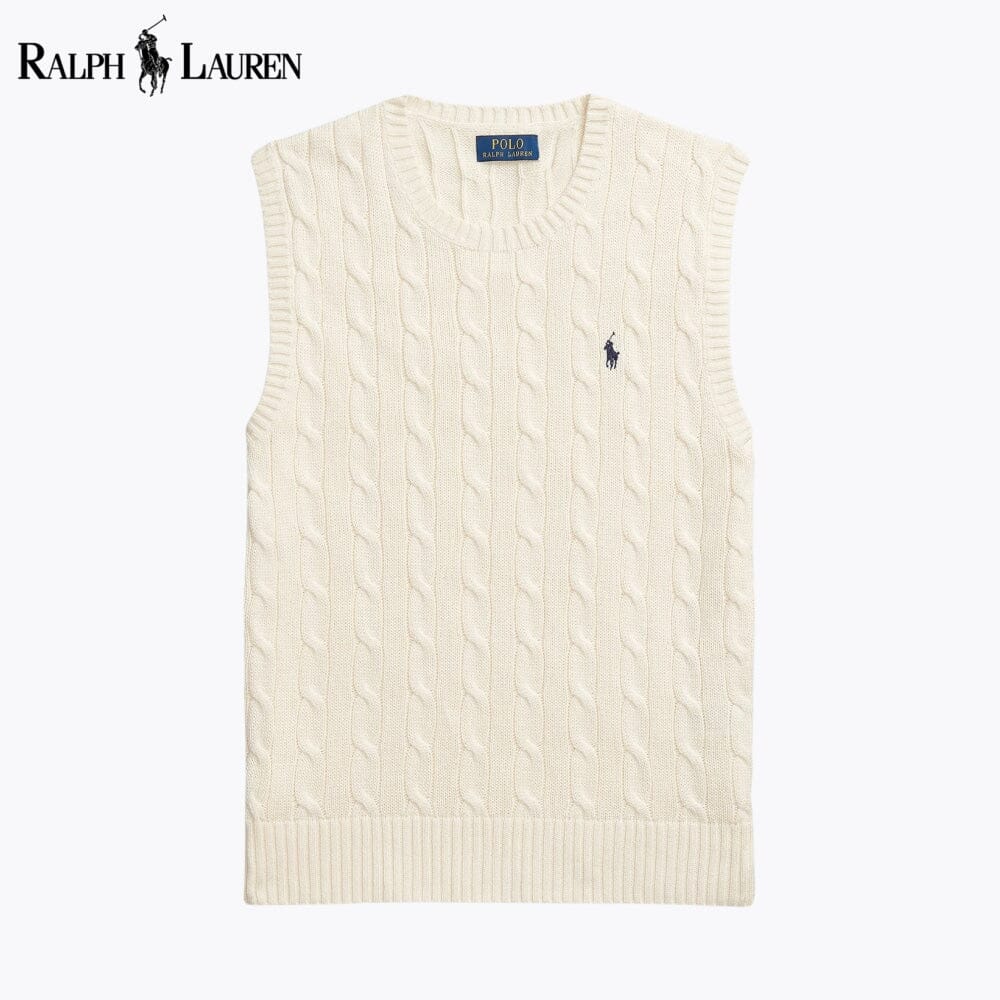 RL Cable-Knit Cotton Sweater Vest