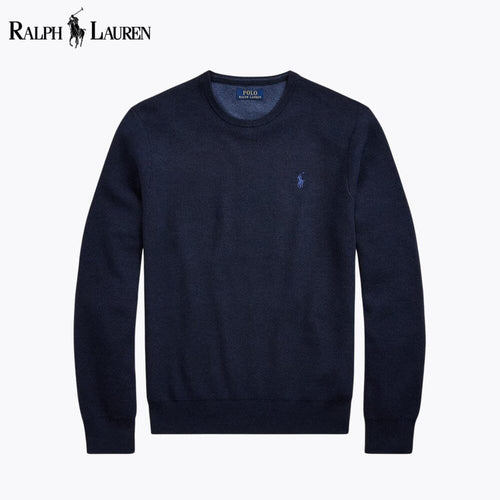RL Mesh-Knit Cotton Crewneck Sweater
