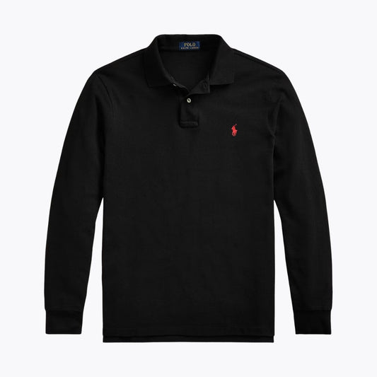 RL Mesh Long-Sleeve Polo Shirt