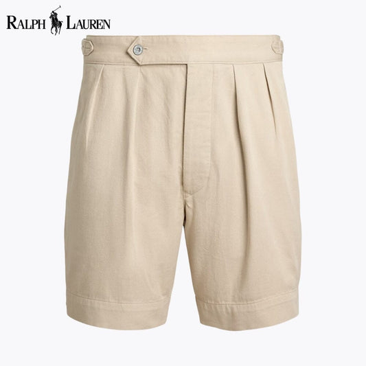 RL Relaxed Fit Pleated Twill Short