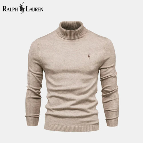 RL Turtleneck Cable-Knit Wool Knit Sweater